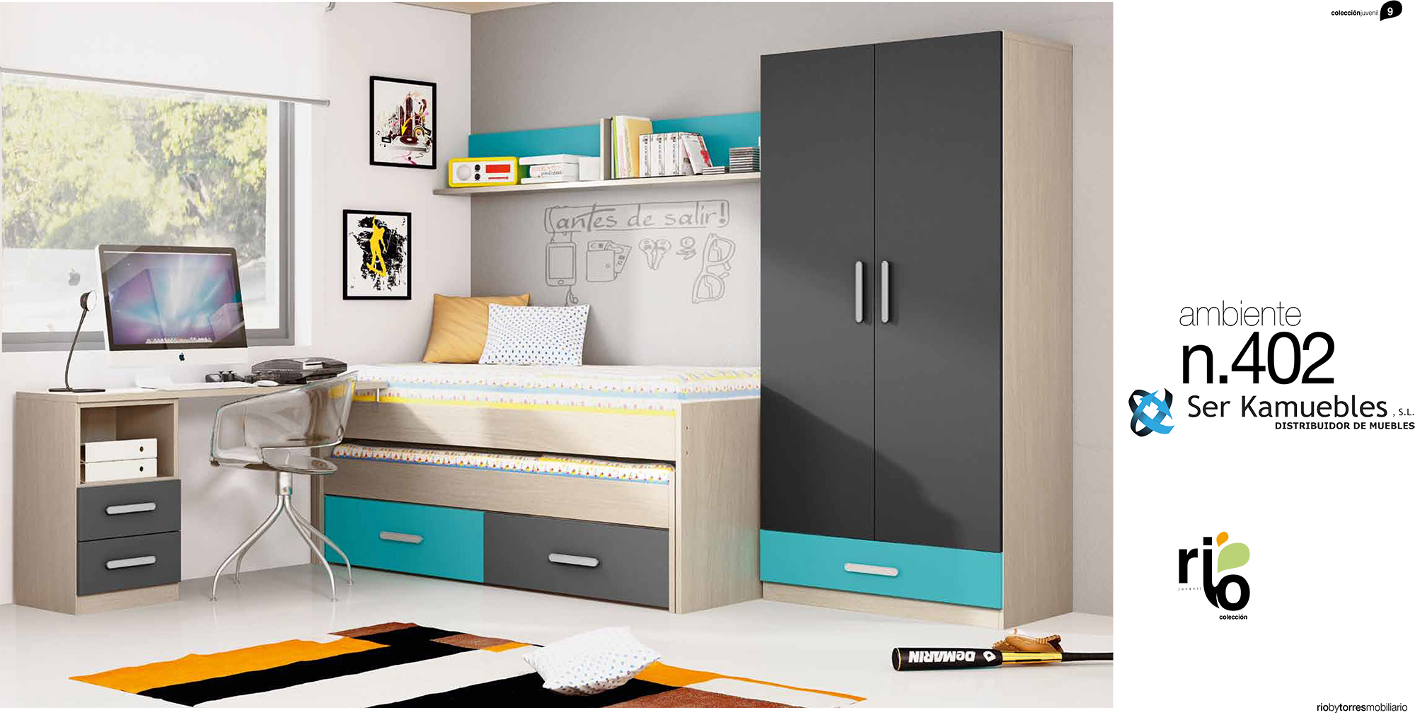 Dormitorios juveniles Ser Kamuebles Muebles Alfredo1